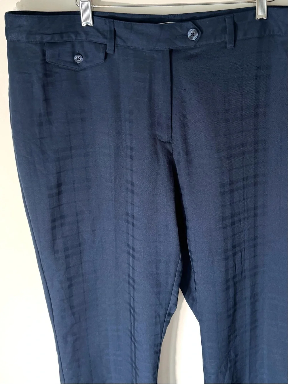 Lady Hagan navy blue plaid Athletic Golf Pants